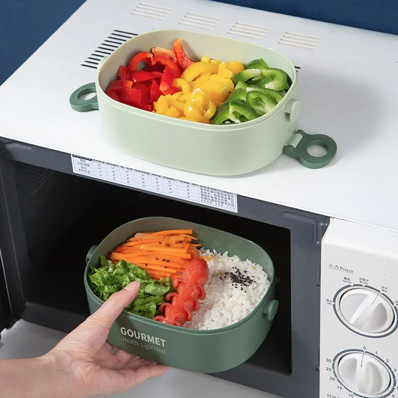 Stackable 3-Layer Bento Box 2500ml — Leak-Proof, Microwave Safe