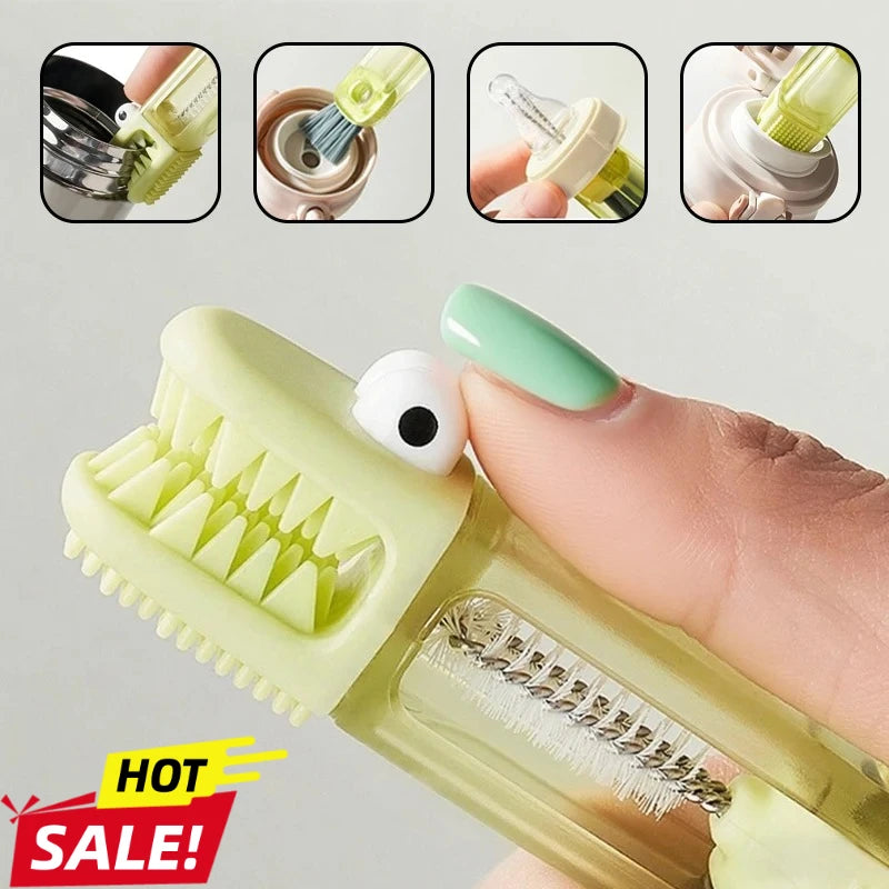 3-in-1 Bottle & Straw Cleaning Brush Set — Cup & Lid Detail Kitchen Cleaner