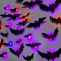 3D bat wall decal set for Halloween decor
