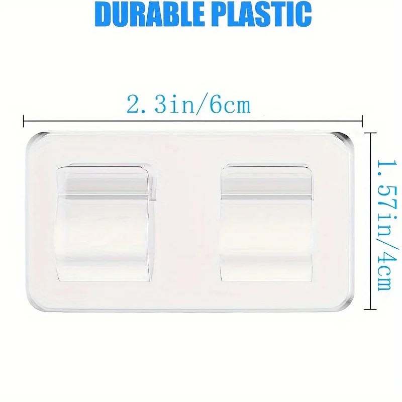 Clear light hooks and cable clips for decorative lighting